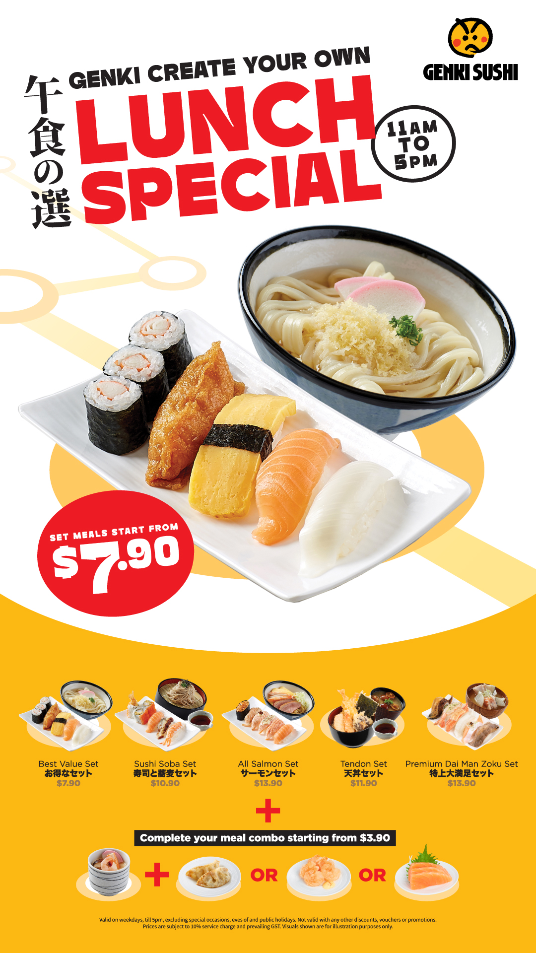 Genki Sushi Lunch Set